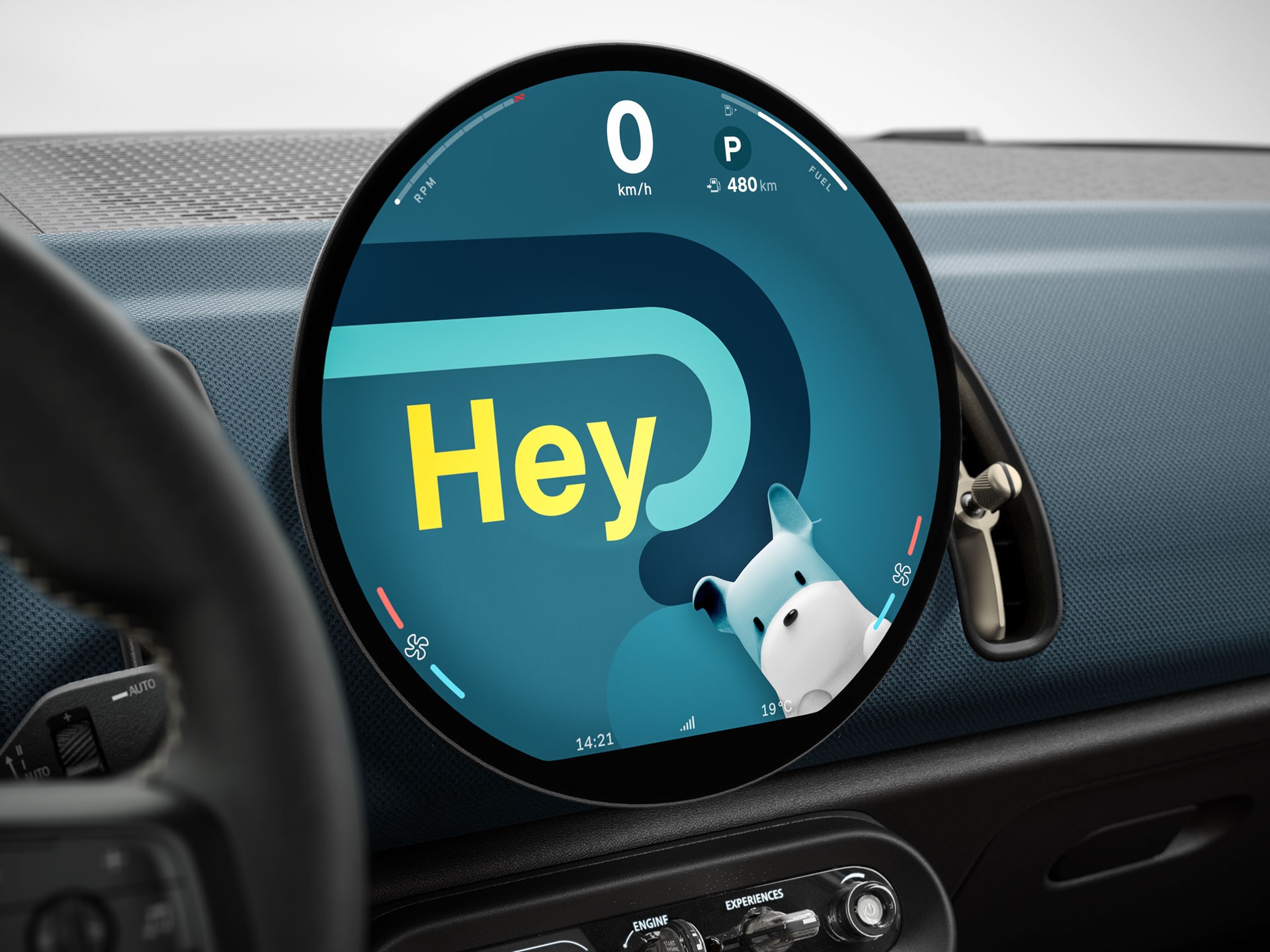 All-Electric MINI Countryman - interni - display oled